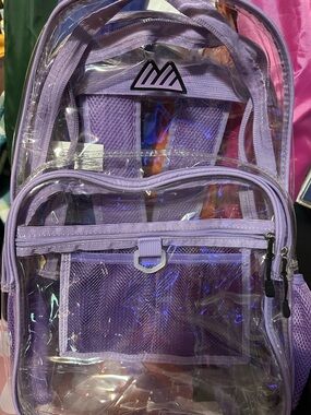 Clear Purple Trailmaker Backpack with Mesh Organizer